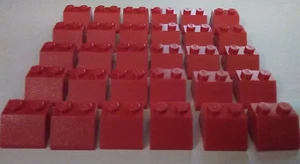LEGO 30 LADRILLOS DE PENDIENTE ROJOS 2x2 - Imagen 1 de 2