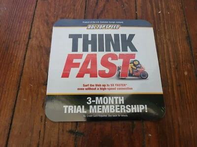 Vintage AOL Top Speed America Online Cd Disc Prop Gag Gift New Sealed - Image 1 of 2