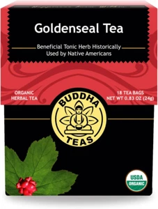 Tè Goldenseal biologico, 18 bustine di tè senza candeggina - tisana senza caffeina, - Foto 1 di 12