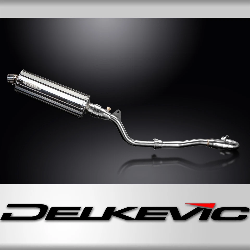 Silenciador de escape completo Kawasaki KLX250H 06-07 KLX250S 09-20 14" ovalado de acero inoxidable Foto 1 de 4