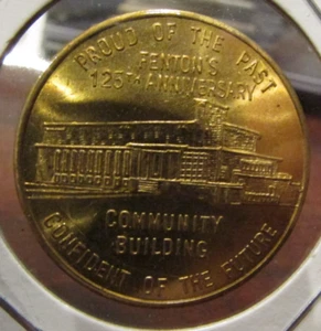Vintage 1959 Fenton, MI 125th Anniversary 50c Trade Token - Michigan Mich. - Picture 1 of 2
