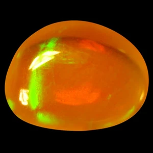 Maravilloso cabujón de lujo de 0,72 quilates (9 x 7 mm) intermitente multi naranja ópalo de fuego - Imagen 1 de 1
