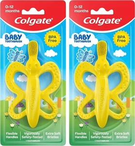 Colgate Baby Toothbrush and Teether, BPA Free (Pack of 2) - Picture 1 of 7