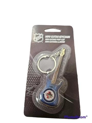 WINNIPEG JETS MINI GUITAR KEYCHAIN WOODROW NEW LICENSED NHL Cover