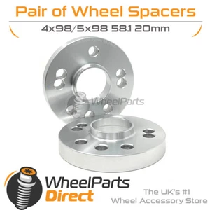 Distanziatori ruote (2) 4x98/5x98 58,1 20 mm per Chrysler Ypsilon 11-14 - Foto 1 di 4