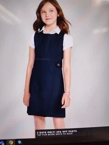 Old Navy Sleeveless School Uniform Dress Pleated Girls XL Navy Blue NWT - Picture 1 of 5