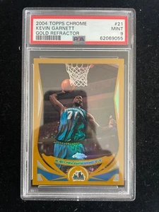 Kevin Garnett 2003 - 2004 Topps Chrome Basketball Gold Refractor /99 PSA 9 HOF - Picture 1 of 2