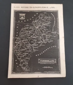 Original antique (1834) county map - Cumberland - Pinnock's Guide to Knowledge - Picture 1 of 5