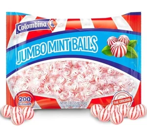 Colombina Jumbo Original Menta Bolas Caramelo Como Nuevo, Bolsa 63.5 Onzas (200 Unidades) - Imagen 1 de 11