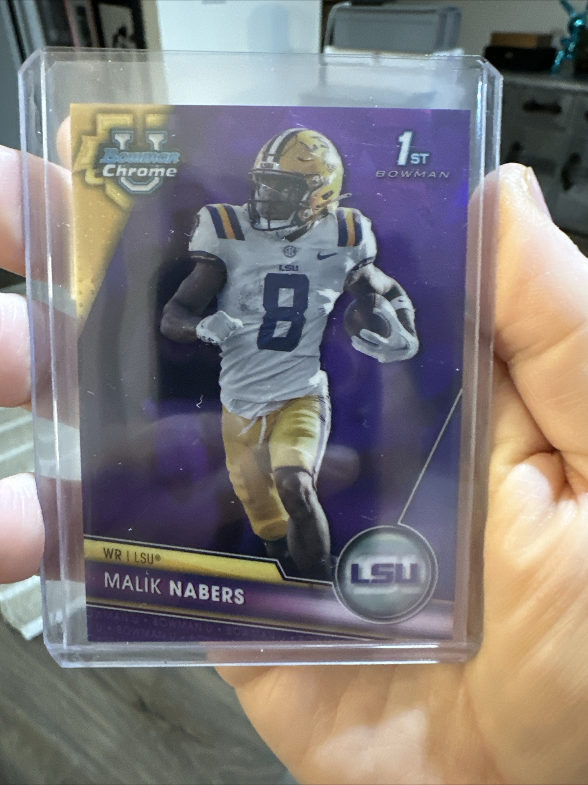2023 Bowman Chrome U Sapphire Malik Nabers /10 SSP Purple #74