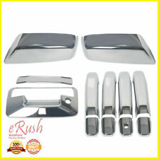 For 14-19 Chevy Silverado 1500 Chrome Door Handle+Mirror+Tailgate Cover+Cam Hole