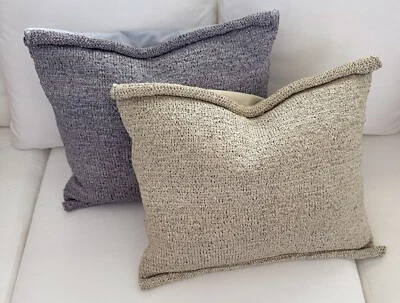 DKNY TEXTURED PILLOW COVER 18 x 22 ~PASTEL COLORS~LAVENDER OR BEIGE~EXCELLENT - Image 1 of 4