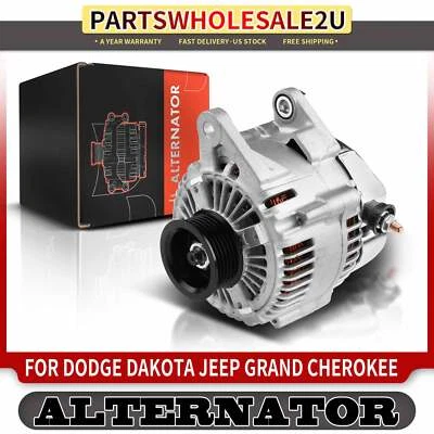 Alternador para Jeep Grand Cherokee Dodge Dakota 136 Amp/12 V en sentido horario 6 ranuras Foto 1 de 4