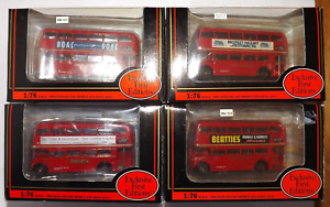 JOB LOT OF 4 EFE LONDON ROUTEMASTER BUSES 1:76 SCALE