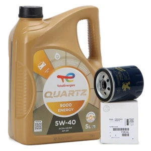 5L 5 Liter TOTAL QUARTZ 9000 ENERGY 5W-40 + ORIGINAL PSA Ölfilter 1109.AL - Bild 1 von 3