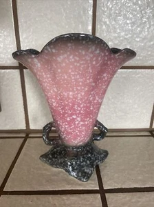 Vintage Hull Vase # W16 Royal Pattern USA Beautiful Gray And Pink Speckle - Picture 1 of 8
