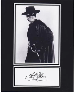 ZORRO, G. WILLIAMS  8x10 REPRINT PHOTO & REPRINT AUTOGRAPH ON GLOSSY PHOTO PAPER - Picture 1 of 1