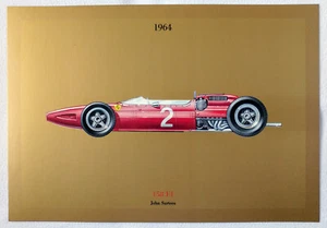 1964 Ferrari 158 F1 John Surtees Spec Sheet Hero Card from Le Mondiali 2001 - Picture 1 of 1