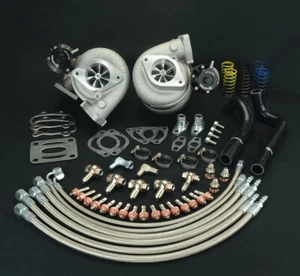 MAMBA Bolt-On Ball Bearing Twin Turbo Kit For Nissan 300ZX Z32 VG30DETT GTX2863R - Picture 1 of 14