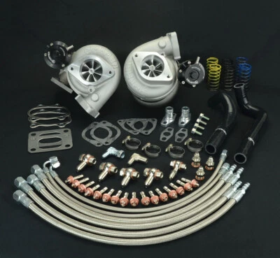 MAMBA Bolt-On Ball Bearing Twin Turbo Kit For Nissan 300ZX Z32 VG30DETT GTX2863R - Image 1 of 4