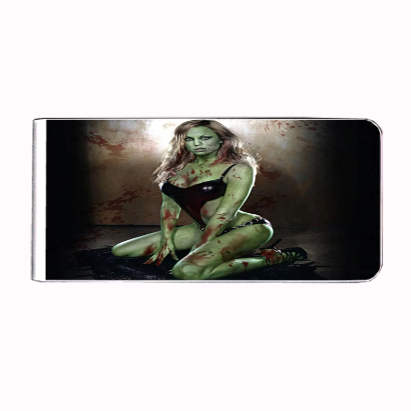 Metal Money Clip Bills Card Holder Rectangle 3rd Zombie D1 Walking Dead Pin up - Image 1 of 1