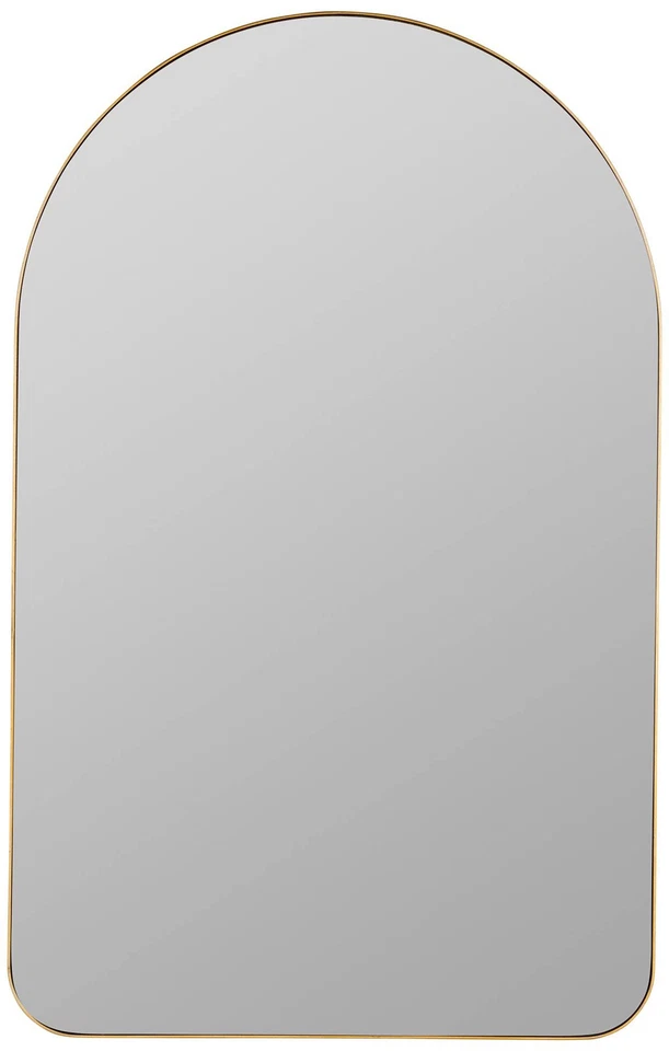 Espejo de pared Gerrard de metal dorado brillante de 24" x 38" con arco superior Foto 1 de 1