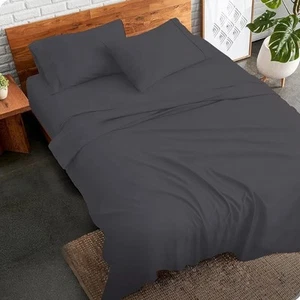 4 Pcs Hotel Luxury Bed Sheets & Pillowcases 100% Egyptian Cotton 800TC KING SIZE - Picture 1 of 14