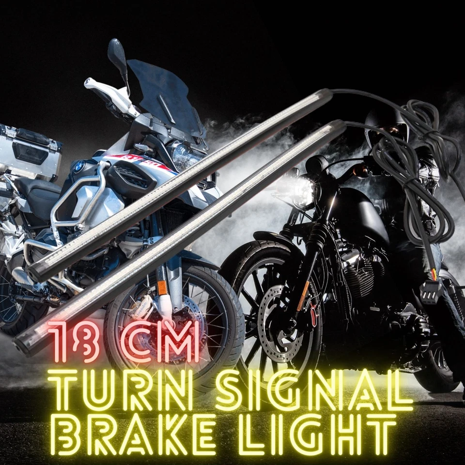 Водонепроницаемые светодиодные полоски указателей поворота и стоп-сигналов 30 см для BMW GS, R-Series, K-Ser - Изображение 1 из 4