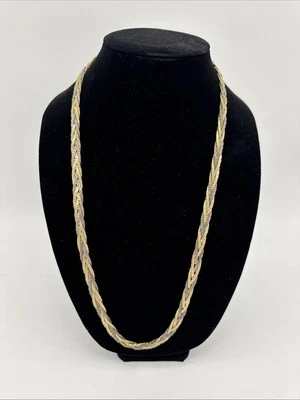 Vintage Premier Designs trenzado plateado y dorado Foto 1 de 4