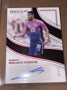 Benjamin Henrichs Auto /30 Panini Immaculate 23/24 Leipzig, Germany - Bild 1 von 2