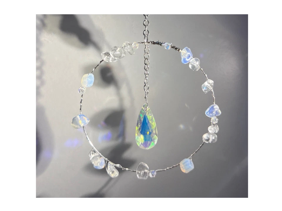 Atrapasol Cristal Natural Ventana Colgante Decoración Opalita Foto 1 de 1