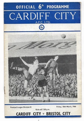 1965/66 Division 2 - CARDIFF CITY v. BRISTOL CITY - Image 1 of 2