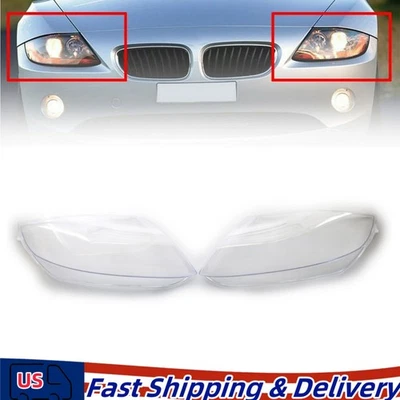 Right Left Headlight Headlamp Lens Cover for BMW Z4 E85 2003-2008 No Bulb Foto 1 de 4