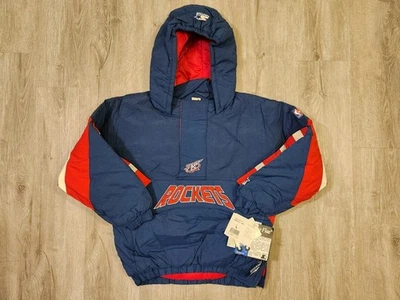 Винтажный 90-х Houston Rockets стартер куртка пуловер пуховик молодежный размер большой новый - Изображение 1 из 4