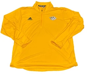 Nashville Predators NHL Adidas Navy 1/4 Zip Pullover Long Sleeve Shirt Men's XL - Picture 1 of 7