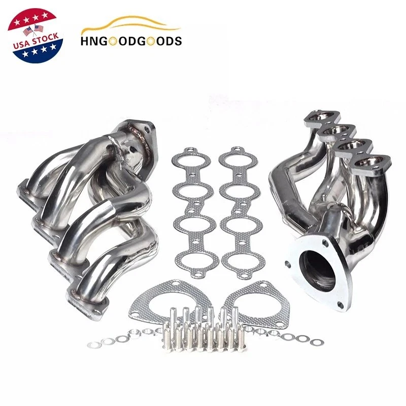 Exhaust Header ForChevy GMC Avalanche Silverado Sierra Tahoe 00-06 4.8L 5.3L V8 - Image 1 of 4