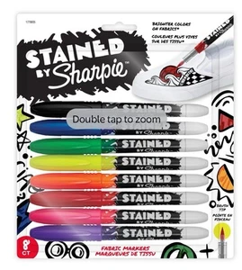 Marcadores de tela teñida arpía, punta de cepillo, colores surtidos, 8 unidades (C) - Imagen 1 de 4