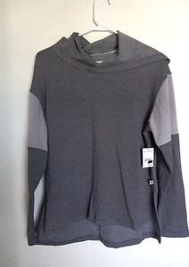 Max Studio Damen Double Knit Dolman Hoodie grau Gr. S NEU - Bild 1 von 3