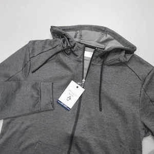 Original Penguin Hoodie Dark Caviar Full Zip Moisture Wicking Stretch Men Size M - Picture 1 of 9