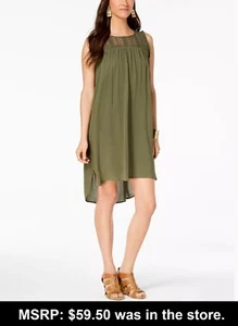 Style & Co Fringe-Trim High-Low Dress, - Picture 1 of 5