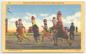 Postkarte Papago Olla Rennen Teil der Indian Days Rodeo Feier - Bild 1 von 2
