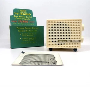 Vintage Fedtro TV/Radio Personal Dual Remote Control Extension Speaker w/ Box - Picture 1 of 8