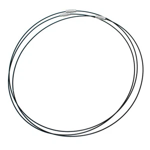 10 piezas. "Collares recubiertos de gargantilla con alambre de memoria negros con cierre de tornillo plateado - 18" - Imagen 1 de 3