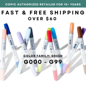 G00 - G99 * COPIC Ciao Marker Green - U.S. Authorized Retailer - Picture 1 of 20