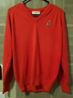 Lady Pickering Womens Golf Sweater Cardigan Red Size Large 1938 Logo Pullover