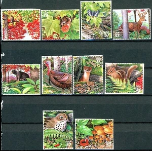 Northeast Deciduous Forest Complete Set 10 $.37 S/A MNH Stamps Scotts 3899A to J - Picture 1 of 2