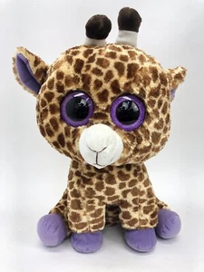 Ty Beanie Boos JUMBO Giraffe SAFARI Brown Purple Lg 17" size-2012 - Picture 1 of 6
