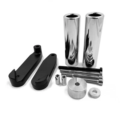 Protetor de colisão deslizante quadro cromado para 08-13 Kawasaki Ninja 250/250R/Ex250 - Imagem 1 de 2