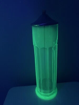 Uranium Glass Huge Straw Holder Dispenser - 1930's Benedict Mfg - Soda Fountain - Image 1 of 4