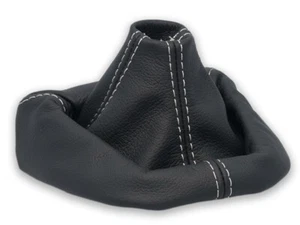 FOR PORSCHE 911 997 04-12 GEAR SHIFT BOOT GAITER GENUINE LEATHER STITCH WHITE - Picture 1 of 5